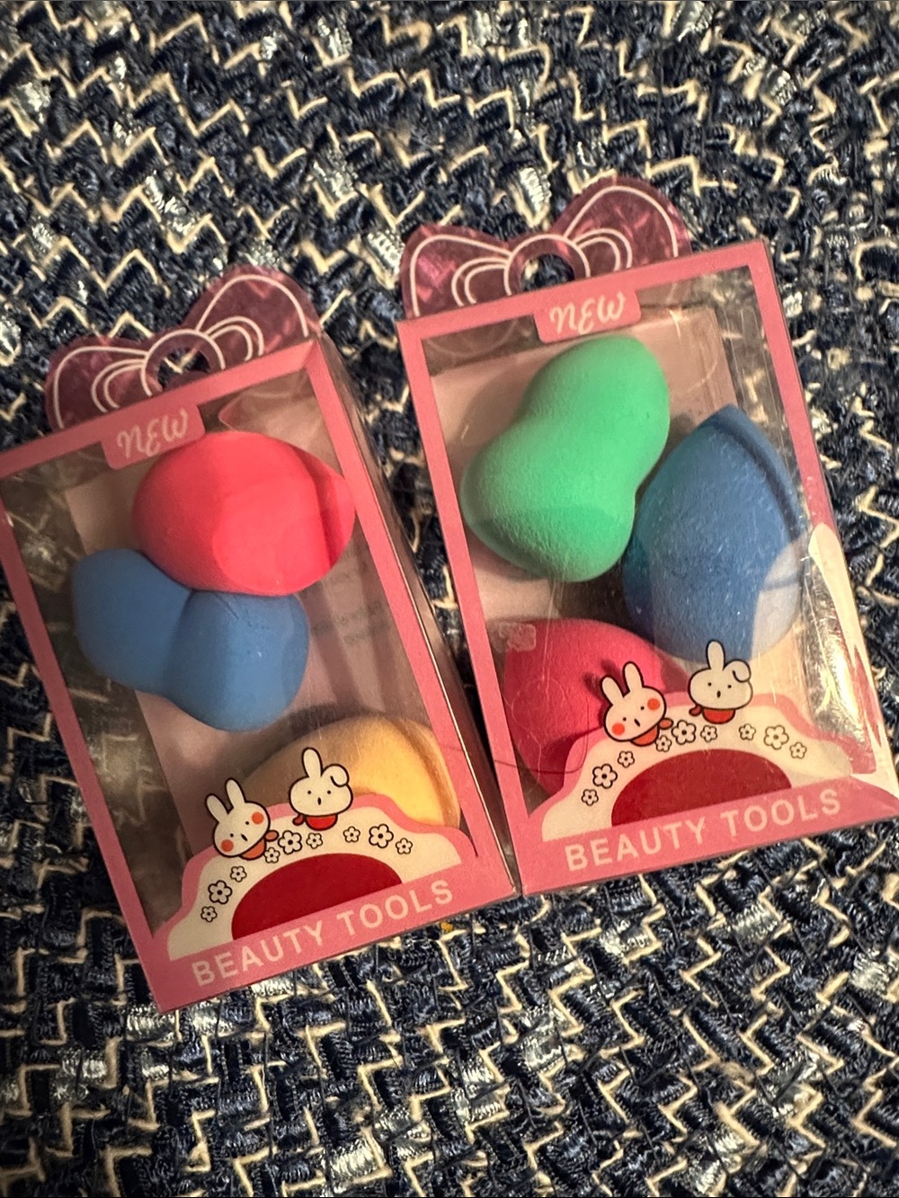 Set of Colorful Beauty Blending Sponges - Pink Packaging